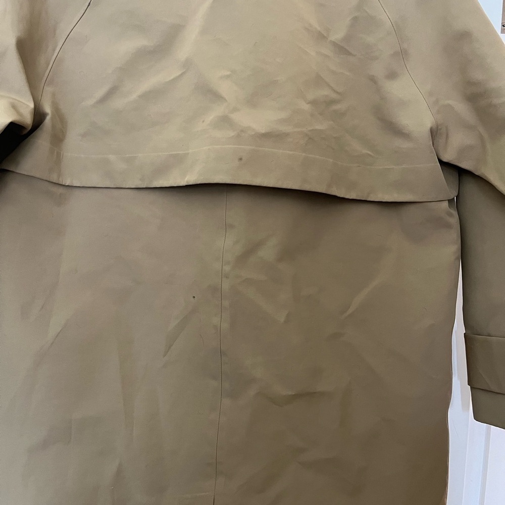 NWT Zara Collection Straight Water Resistant Minimalist Beige Trench Coat L - Picture 10 of 13